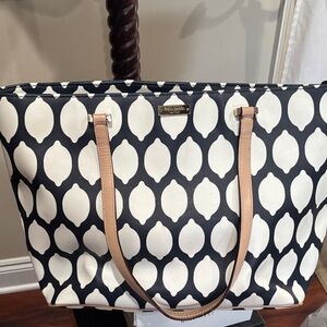 Kate Spade Navy and White Lemon Patterned Collection